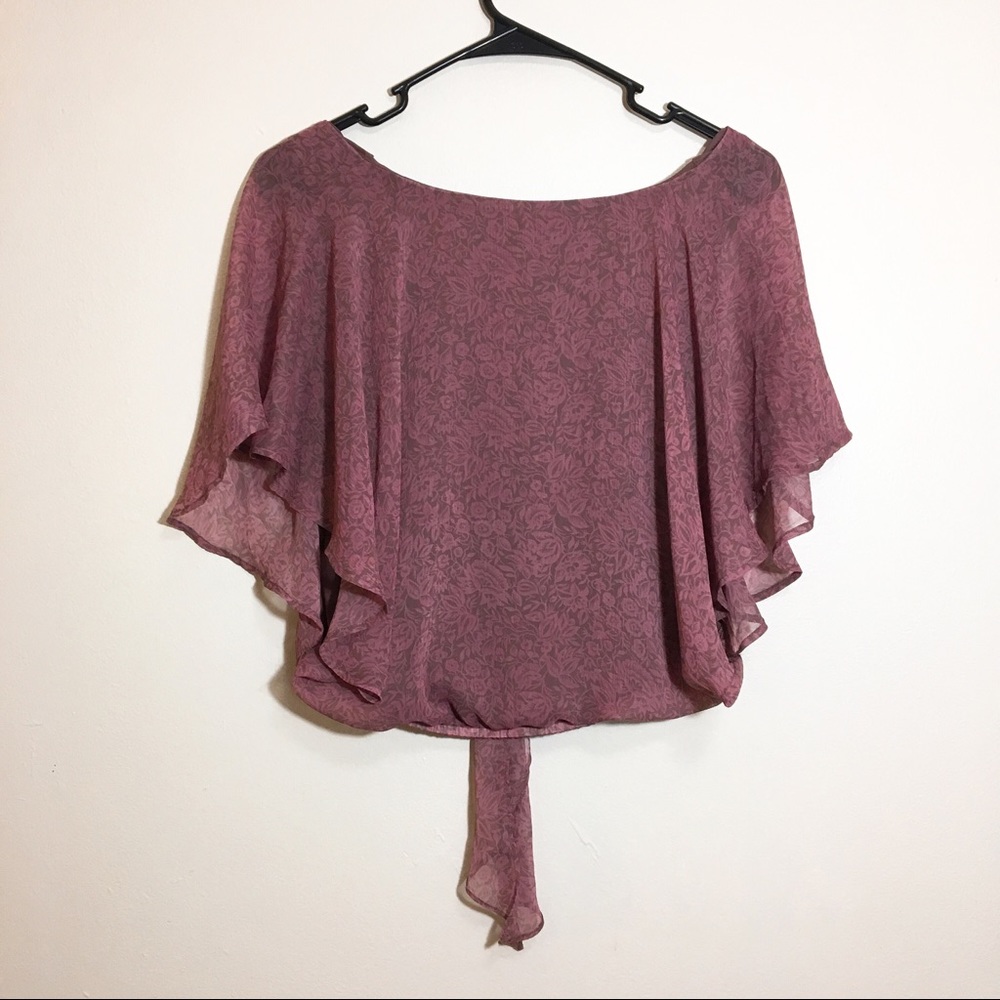express pink purple crop top - Picture 2 of 3